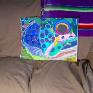 Abstract Brook Trout with a fly